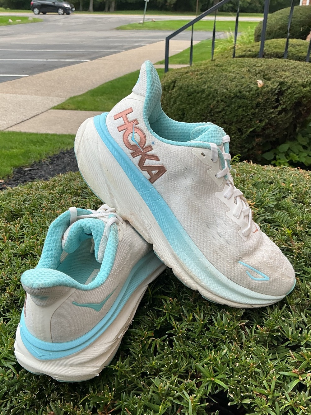 HOKA Clifton 9 Women’s Size 8B Running Shoes Swim Day Aqua White 1127896 FTRS